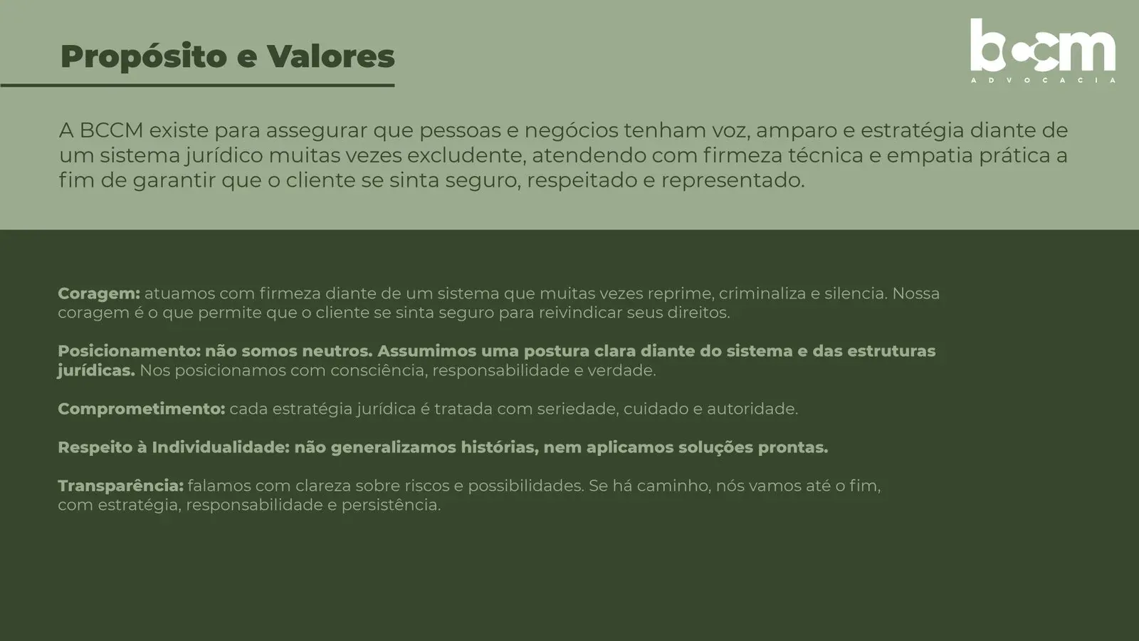 BCCM Advocacia — peça do case